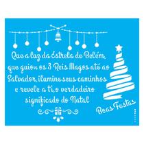 Stencil de Acetato para Pintura 20x25 cm OPA - 2558 - Poema Mensagem Natalina