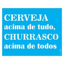 Stencil de Acetato para Pintura 20x25 cm OPA - 2717 - Frase Cerveja Acima de Tudo