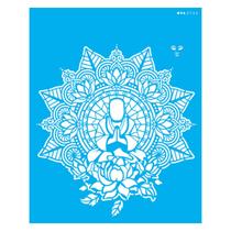 Stencil de Acetato para Pintura 20x25 cm OPA - 2726 - Mandala Buda