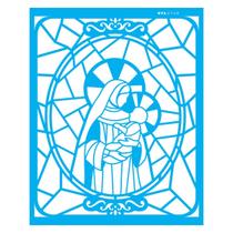 Stencil de Acetato para Pintura 20x25 cm OPA - 2740 - Vitral Nossa Senhora I