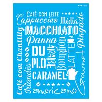 Stencil de Acetato para Pintura 20x25 Cm Opa - 2849 - Culinária Estamparia Café