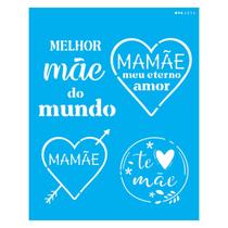 Stencil de Acetato para Pintura 20x25 Cm Opa - 2856 - Frases Mãe