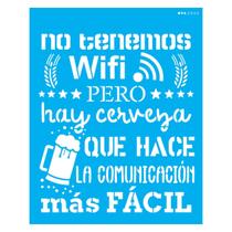 Stencil de Acetato para Pintura 20x25 Cm Opa - 2860 - Frase no Tenemos Wifi