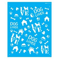 Stencil de Acetato para Pintura 20x25 Cm Opa - 2869 - Pet Estamparia Cães Ii
