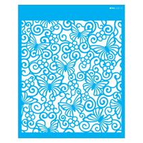 Stencil de Acetato para Pintura 20x25 Cm Opa - 2872 - Renda Borboletas Stencil de Acetato para Pintura 20x25 Cm Opa - 2872 - Renda Borboletas