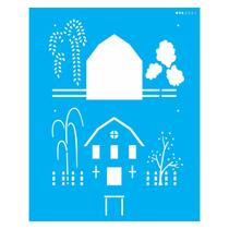 Stencil de Acetato para Pintura 20x25 Cm Opa - 2961 - Country - Casa Ii