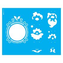 Stencil de Acetato para Pintura 20x25 Cm Opa - 3012 - Moldura Papai Noel