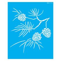 Stencil de Acetato para Pintura 20x25 cm OPA - 3150 - Galho de Pinha Stencil de Acetato para Pintura 20x25 cm OPA - 3150 - Galho de Pinha