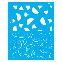 Stencil de Acetato para Pintura 20x25 cm OPA - 3171 - Estamparia Frutas Melancia