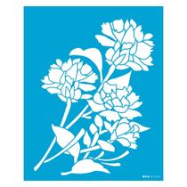 Stencil de Acetato para Pintura 20x25 cm OPA - 3209 - Flor Cravos
