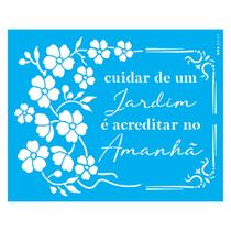Stencil de Acetato para Pintura 20x25 cm OPA - 3269 - Frase Acreditar No Amanhã