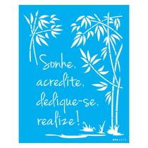 Stencil de Acetato para Pintura 20x25 cm OPA - 3270 - Frase Sonhe, Acredite, Dedique-Se e Realize Stencil de Acetato para Pintura 20x25 cm OPA - 3270 - Frase Sonhe, Acredite, Dedique-Se e Realize