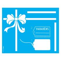 Stencil de Acetato para Pintura 20x25 cm OPA - 3272 - Laço e Tag Presente