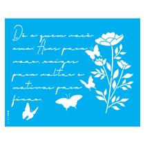 Stencil de Acetato para Pintura 20x25 cm OPA - 3315 - Carta Antiga Borboleta II Stencil de Acetato para Pintura 20x25 cm OPA - 3315 - Carta Antiga Borboleta II