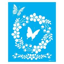 Stencil de Acetato para Pintura 20x25 cm OPA - 3322 - Guirlanda Borboleta