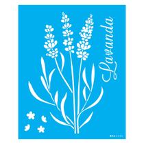 Stencil de Acetato para Pintura 20x25 cm OPA - 3390 - Flor Lavanda II