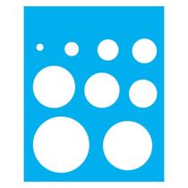 Stencil de Acetato para Pintura 20x25 cm OPA - 516 - Círculos