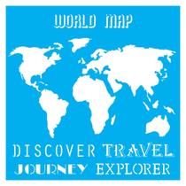 Stencil de Acetato para Pintura 30,5x30,5 cm OPA - 2099 - Mapa Stencil de Acetato para Pintura 30,5x30,5 cm OPA - 2099 - Mapa