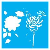 Stencil de Acetato para Pintura 30,5x30,5 cm OPA - 2205 - Flor Rosas