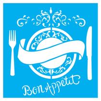 Stencil de Acetato para Pintura 30,5x30,5 cm OPA - 2293 - Bon Appetit