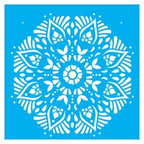 Stencil de Acetato para Pintura 30,5x30,5 cm OPA - 2298 - Mandala II Camada II