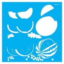 Stencil de Acetato para Pintura 30,5x30,5 cm OPA - 2873 - Frutas Melancia