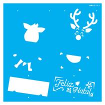 Stencil de Acetato para Pintura 30,5x30,5 cm OPA - 3006 - Rena Feliz Natal Stencil de Acetato para Pintura 30,5x30,5 cm OPA - 3006 - Rena Feliz Natal