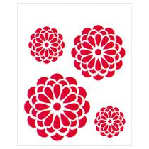 Stencil de Acetato para Pintura OPA 20 x 25 cm - 1245 Flores Redondas