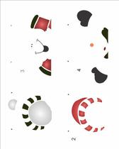 Stencil de Acetato para Pintura OPA 20X25 Simples Boneco de Neve OPA 2554 - 50%