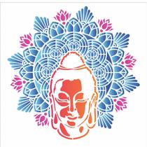 Stencil de Acetato para Pintura OPA 30,5 x 30,5 cm - 2730 Mandala Buda