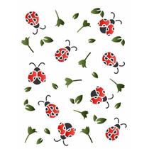 Stencil de Acetato para Pintura Opa Estamparia Joaninha 15x20cm - 3467