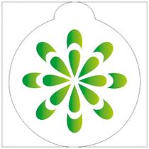 Stencil de Acetato para Pintura OPA Redondo 10 x 10 cm - 853 Flor Estilizada