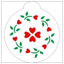 Stencil de Acetato para Pintura OPA Redondo 10 x 10 cm - 859 Mandala Flor Coração Stencil de Acetato para Pintura OPA Redondo 10 x 10 cm - 859 Mandala Flor Coração
