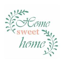 Stencil de Acetato para Pintura OPA Simples 10 x 10 cm 2989 Frase Home Sweet Home