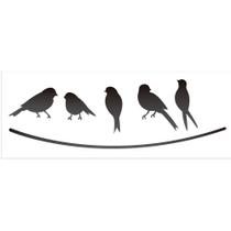 Stencil de Acetato para Pintura OPA Simples 10 x 30 cm - 2161 Pássaros