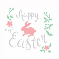 Stencil de Acetato para Pintura OPA Simples 14 x 14 cm 2823 Happy Easter I