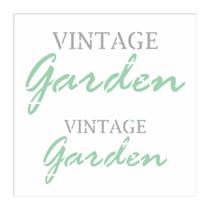Stencil de Acetato para Pintura Opa Simples 14 X 14 Cm - 3303 Palavras Vintage Garden