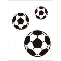 Stencil de Acetato para Pintura OPA Simples 15 x 20 cm - 161 Bolas de Futebol