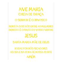 Stencil de Acetato para Pintura OPA Simples 20 x 25 cm - 2193 Religião Oração Ave Maria