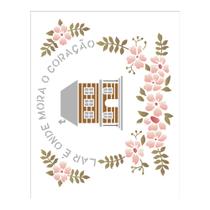 Stencil de Acetato para Pintura Opa Simples 20 X 25 Cm - 3323 Guirlanda Lar