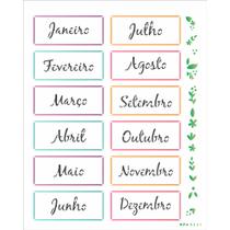 Stencil de Acetato para Pintura Opa Simples 20 X 25 Cm - 3366 Palavras Meses