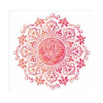 Stencil de Acetato para Pintura OPA Simples 30,5 x 30,5 cm 2987 Mandala Rosa de Saron