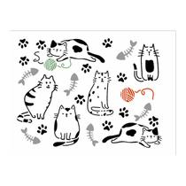 Stencil de Acetato para Pintura Pet Estamparia Gato 2 Opa 3380