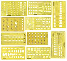 Stencil de Joalheria Multifuncional com Padrões Mistos para Design de Gemas, Pacote com 10 - Traceease Stencil de Joalheria Multifuncional com Padrões Mistos para Design de Gemas, Pacote com 10 - Traceease