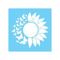 Stencil de Parede Flor - Tamako 55x55cm PETG 0,3mm