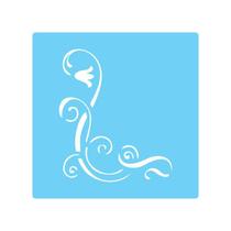 Stencil De Parede Tamako Arabesco - 55 X 55Cm - Ref 353