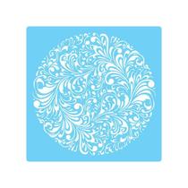 Stencil De Parede Tamako Arabesco - 55 X 55Cm - Ref 557