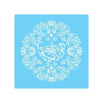 Stencil De Parede Tamako Arabesco - 55 X 55Cm - Ref 593