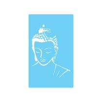 Stencil De Parede Tamako Buda - 55 X 90Cm - Ref 438