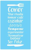 Stencil De Parede Tamako Cozinha - 55 X 90Cm - Ref 423